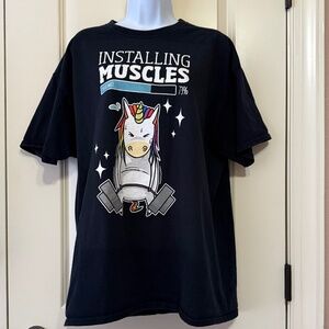 "Installing Muscles" Graphic T-Shirt size XL